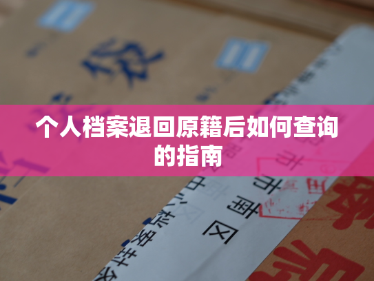 个人档案退回原籍后如何查询的指南