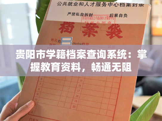 贵阳市学籍档案查询系统：掌握教育资料，畅通无阻