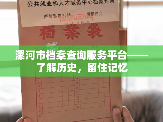 漯河市档案查询服务平台——了解历史，留住记忆