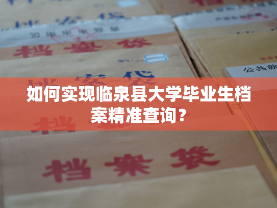 如何实现临泉县大学毕业生档案精准查询？