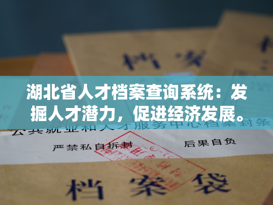 湖北省人才档案查询系统：发掘人才潜力，促进经济发展。