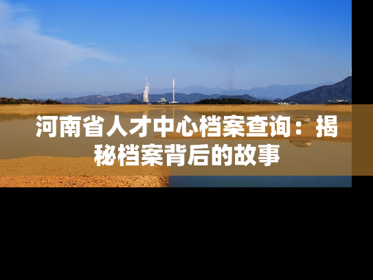 河南省人才中心档案查询：揭秘档案背后的故事
