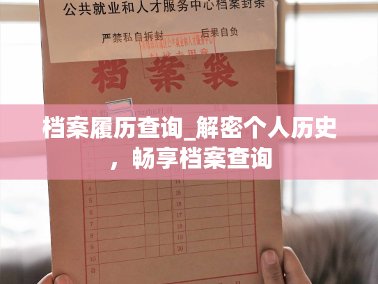 档案履历查询_解密个人历史，畅享档案查询