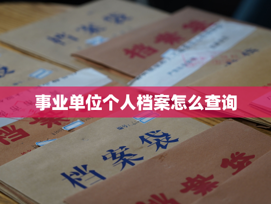 事业单位个人档案怎么查询