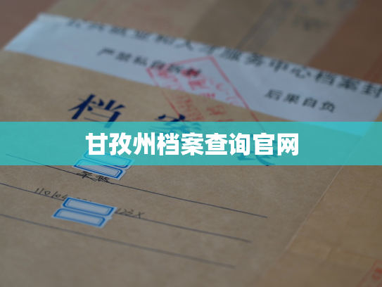 甘孜州档案查询官网