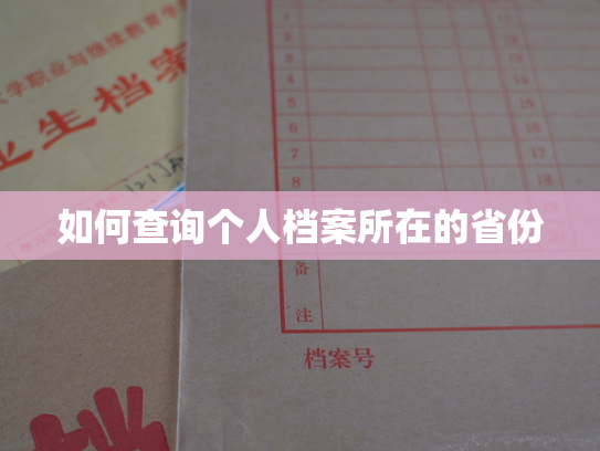如何查询个人档案所在的省份