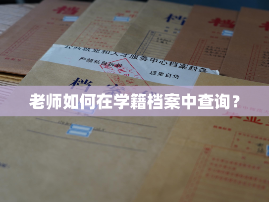 老师如何在学籍档案中查询？