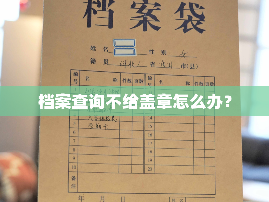 档案查询不给盖章怎么办？
