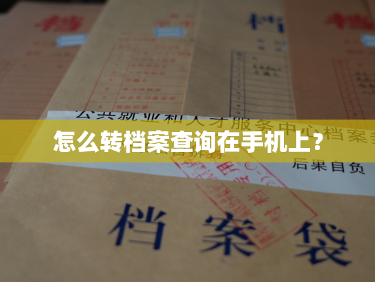 怎么转档案查询在手机上？