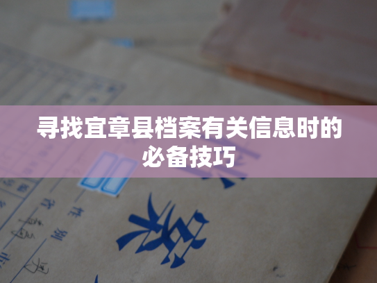 寻找宜章县档案有关信息时的必备技巧