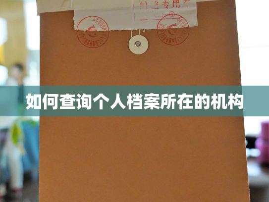 如何查询个人档案所在的机构