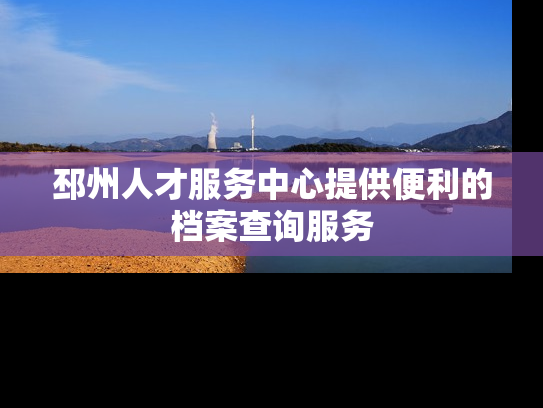 邳州人才服务中心提供便利的档案查询服务