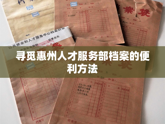 寻觅惠州人才服务部档案的便利方法