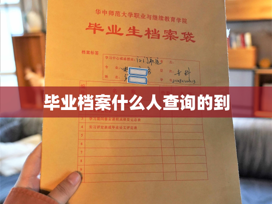 毕业档案什么人查询的到