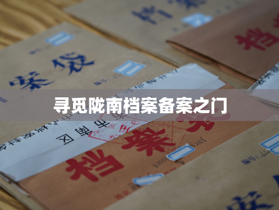 寻觅陇南档案备案之门