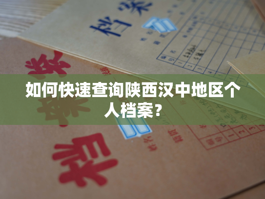 如何快速查询陕西汉中地区个人档案？
