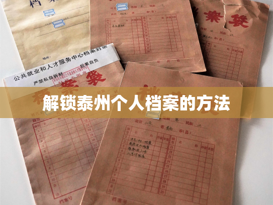 解锁泰州个人档案的方法