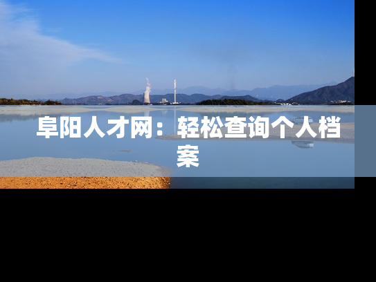 阜阳人才网：轻松查询个人档案