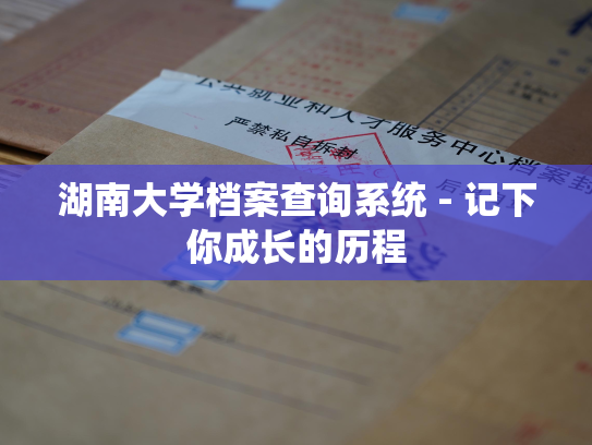 湖南大学档案查询系统 - 记下你成长的历程