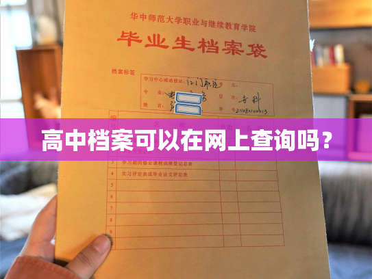 高中档案可以在网上查询吗？