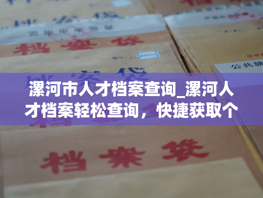 漯河市人才档案查询_漯河人才档案轻松查询，快捷获取个人信息。