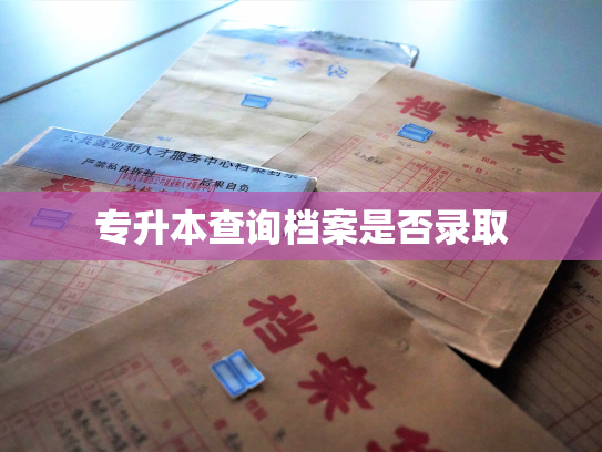 专升本查询档案是否录取