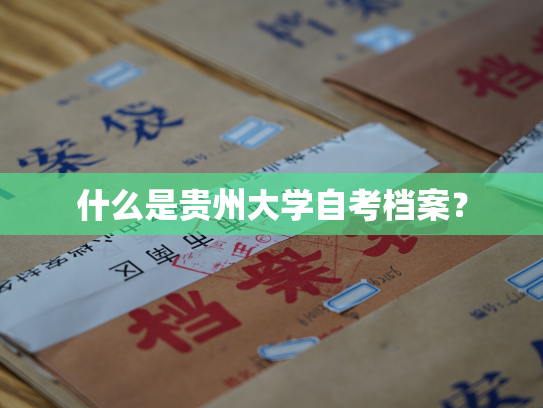 什么是贵州大学自考档案？