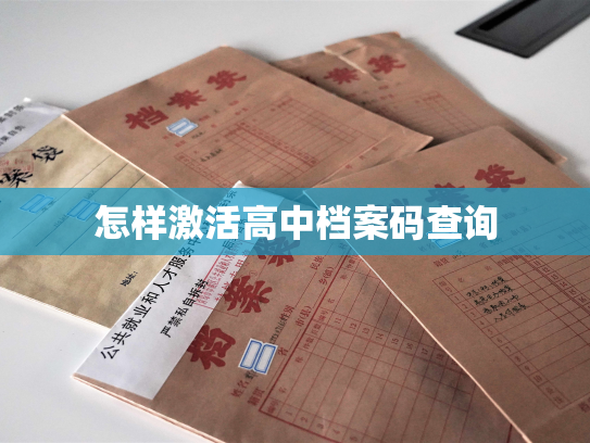 怎样激活高中档案码查询