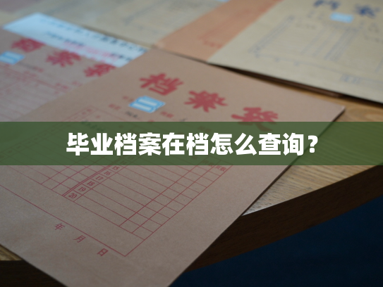 毕业档案在档怎么查询？