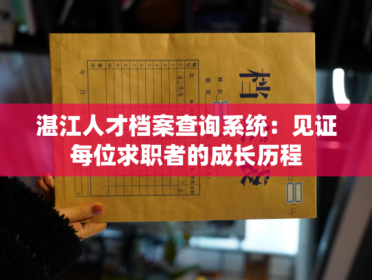 湛江人才档案查询系统：见证每位求职者的成长历程