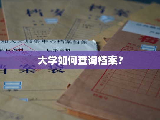 大学如何查询档案？