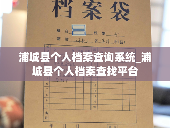浦城县个人档案查询系统_浦城县个人档案查找平台