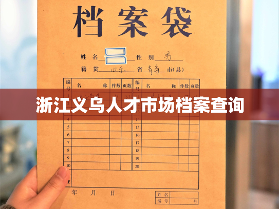 浙江义乌人才市场档案查询
