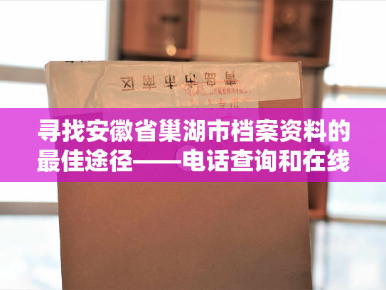 寻找安徽省巢湖市档案资料的最佳途径——电话查询和在线查询