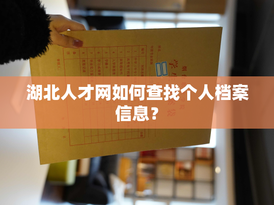 湖北人才网如何查找个人档案信息？