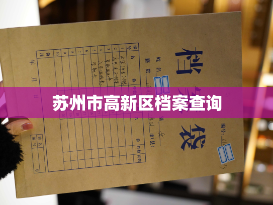苏州市高新区档案查询