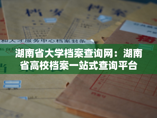 湖南省大学档案查询网：湖南省高校档案一站式查询平台