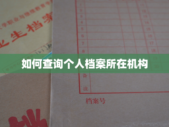 如何查询个人档案所在机构