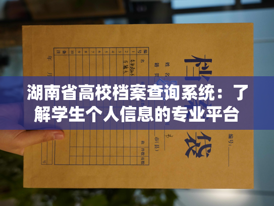 湖南省高校档案查询系统：了解学生个人信息的专业平台