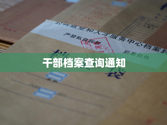 干部档案查询通知