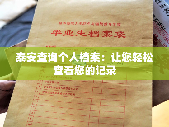 泰安查询个人档案：让您轻松查看您的记录