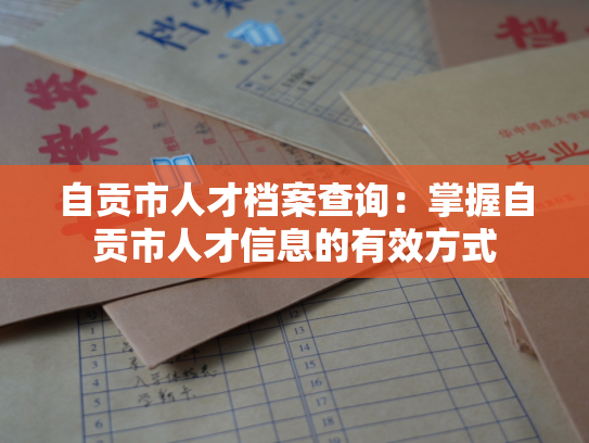 自贡市人才档案查询：掌握自贡市人才信息的有效方式