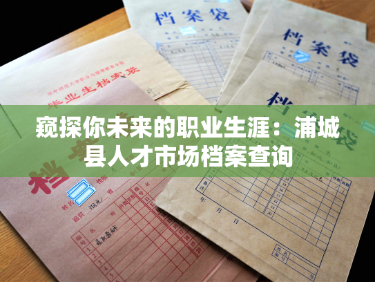 窥探你未来的职业生涯：浦城县人才市场档案查询