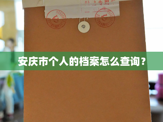 安庆市个人的档案怎么查询？