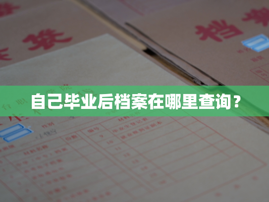 自己毕业后档案在哪里查询？