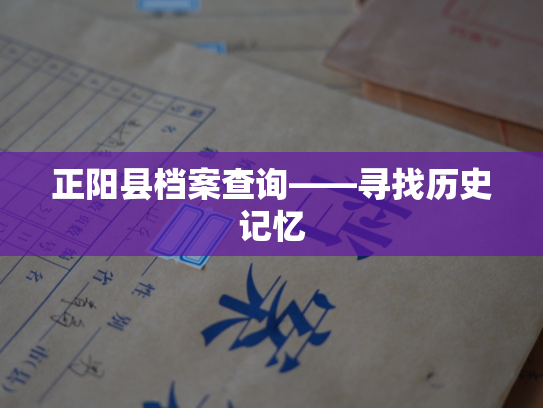 正阳县档案查询——寻找历史记忆