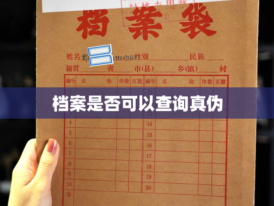 档案是否可以查询真伪