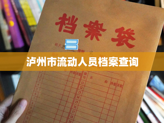 泸州市流动人员档案查询