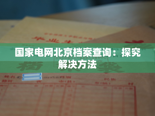 国家电网北京档案查询：探究解决方法