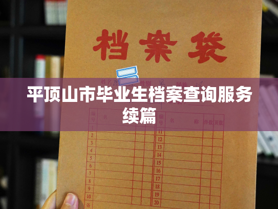 平顶山市毕业生档案查询服务续篇